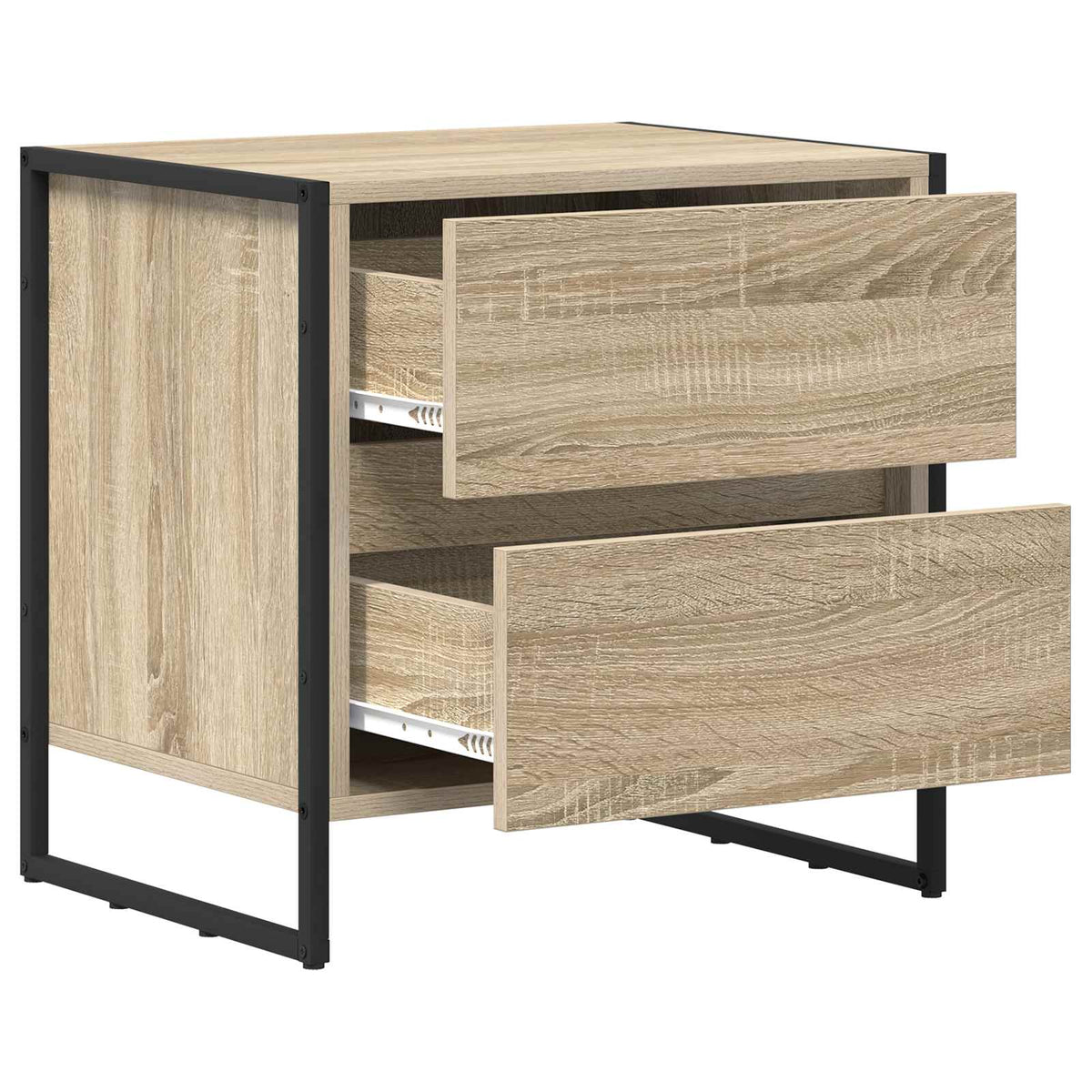 vidaXL Bedside Table Sonoma Oak 50 x 39.5 x 50 cm Engineered Wood