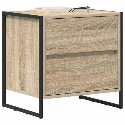 vidaXL Bedside Table Sonoma Oak 50 x 39.5 x 50 cm Engineered Wood
