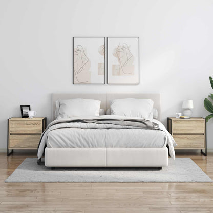 vidaXL Bedside Table 2 pcs Sonoma Oak 50 x 39.5 x 50 cm