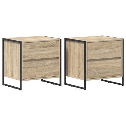 vidaXL Bedside Table 2 pcs Sonoma Oak 50 x 39.5 x 50 cm