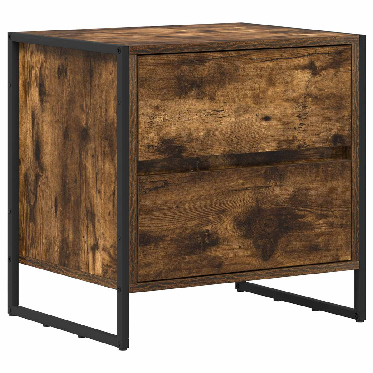 vidaXL Bedside Table Smoked Oak 50 x 39.5 x 50 cm Engineered Wood