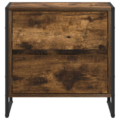 vidaXL Bedside Table Smoked Oak 50 x 39.5 x 50 cm Engineered Wood