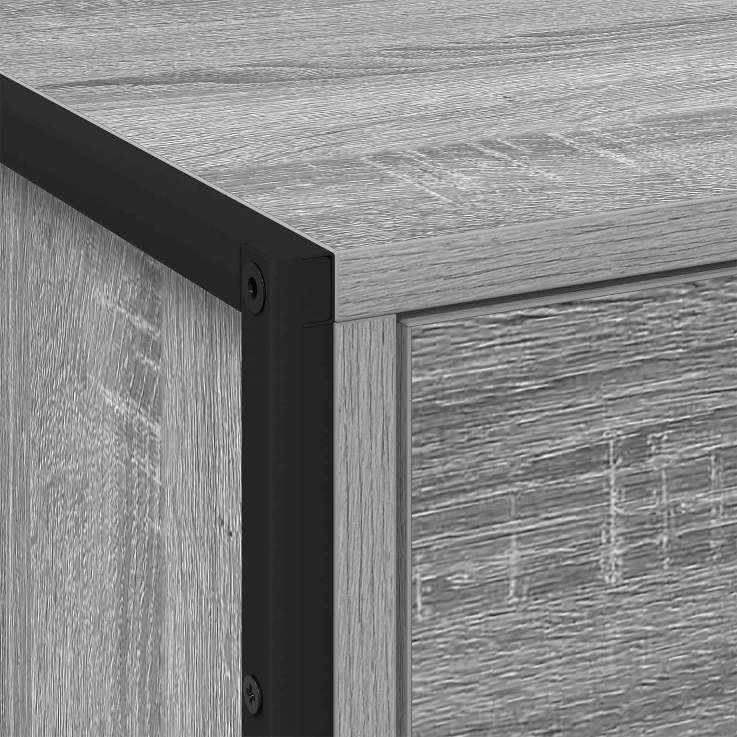vidaXL Bedside Table Grey Sonoma 50 x 39.5 x 50 cm Engineered Wood