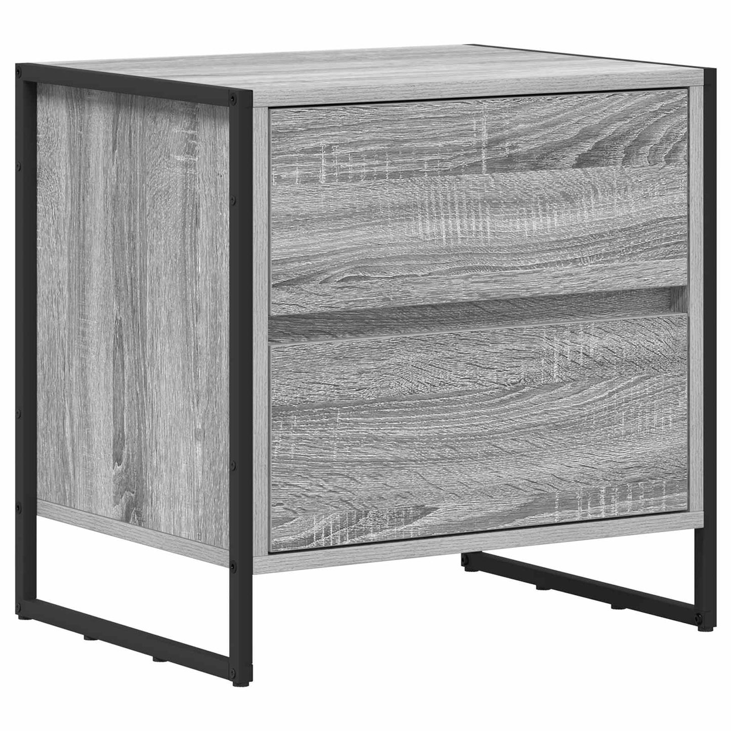 vidaXL Bedside Table Grey Sonoma 50 x 39.5 x 50 cm Engineered Wood