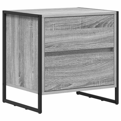 vidaXL Bedside Table Grey Sonoma 50 x 39.5 x 50 cm Engineered Wood