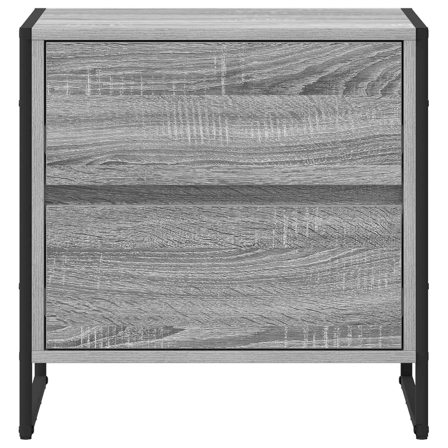 vidaXL Bedside Table Grey Sonoma 50 x 39.5 x 50 cm Engineered Wood
