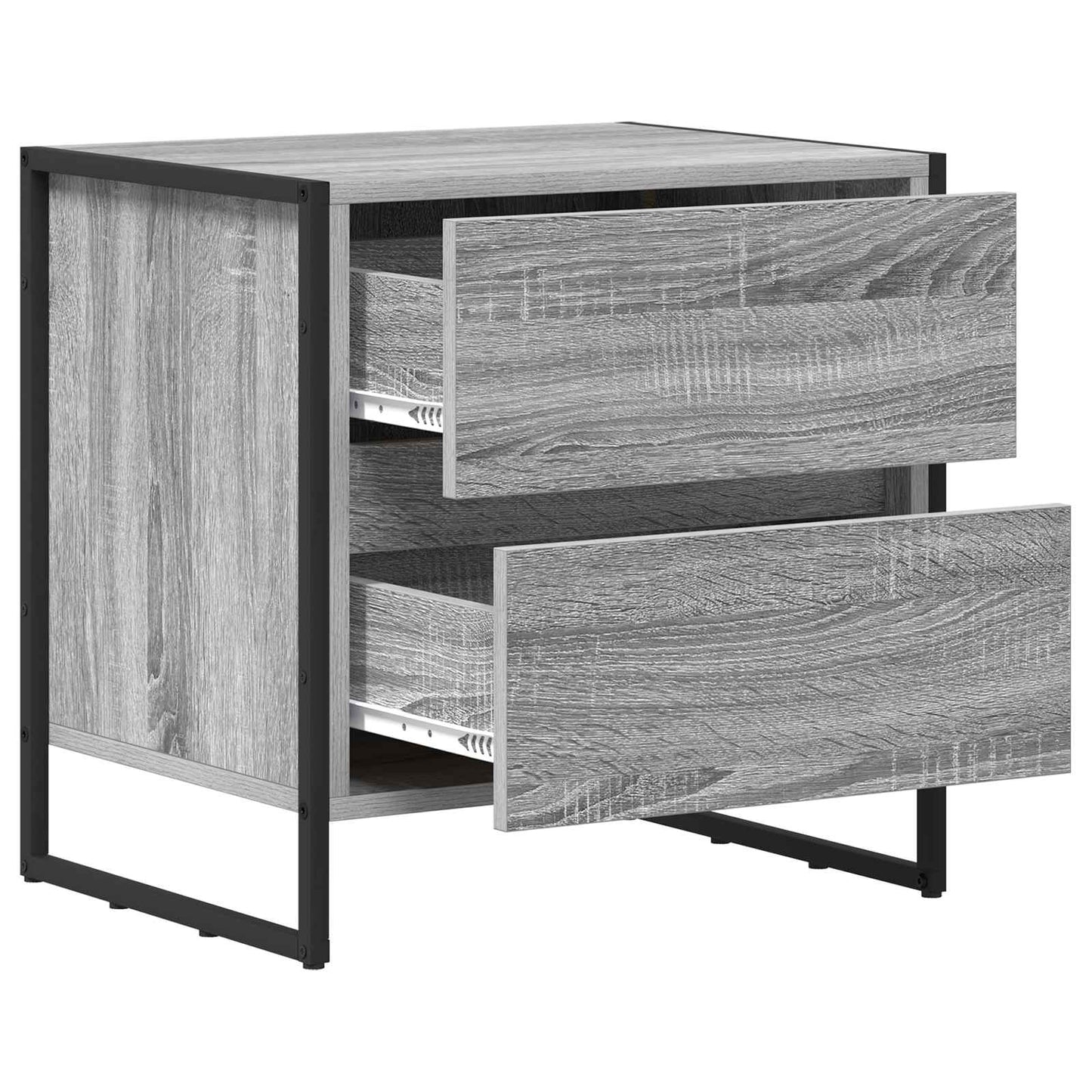 vidaXL Bedside Table Grey Sonoma 50 x 39.5 x 50 cm Engineered Wood