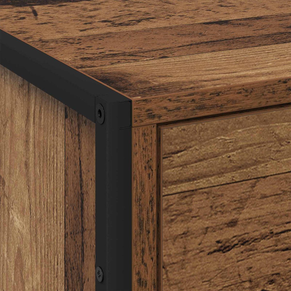 vidaXL Bedside Table Old Wood 50 x 39.5 x 50 cm Engineered Wood