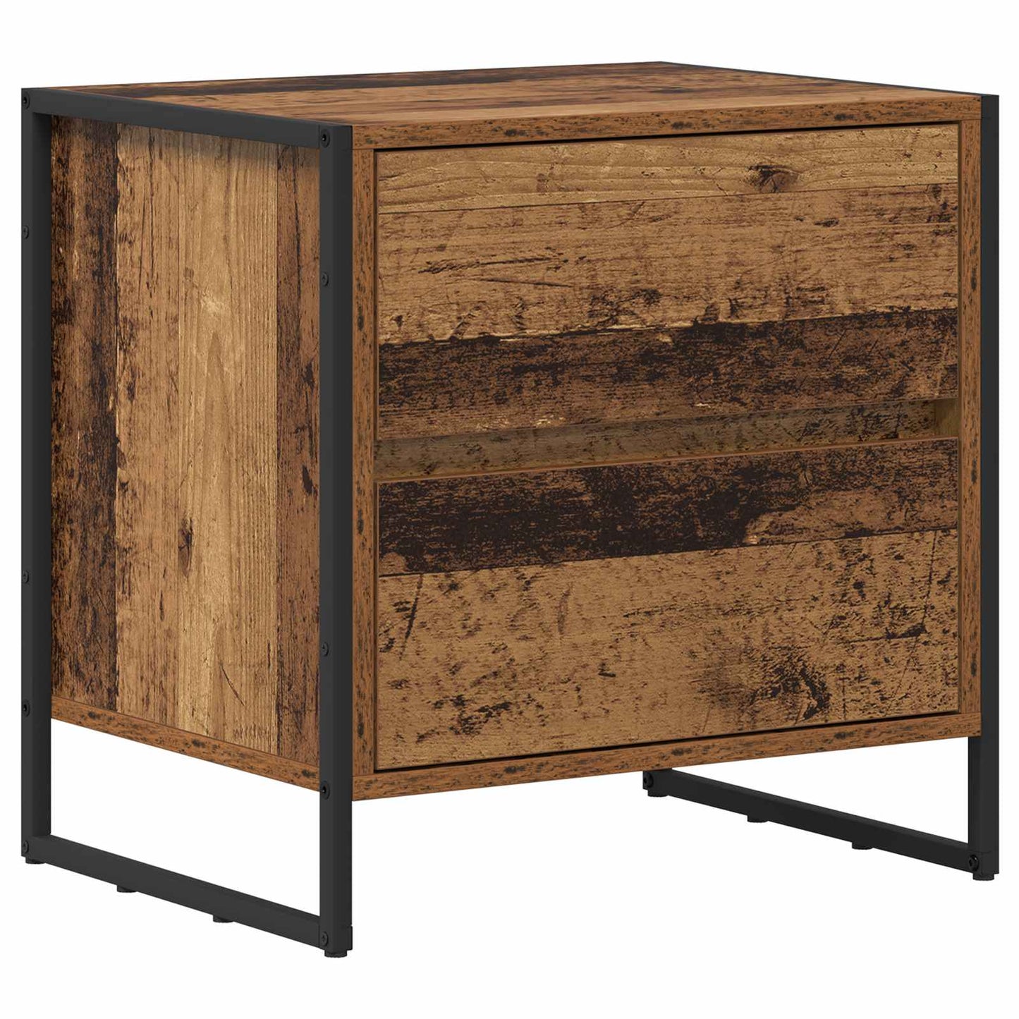 vidaXL Bedside Table 2 pcs Old Wood 50 x 39.5 x 50 cm Engineered Wood