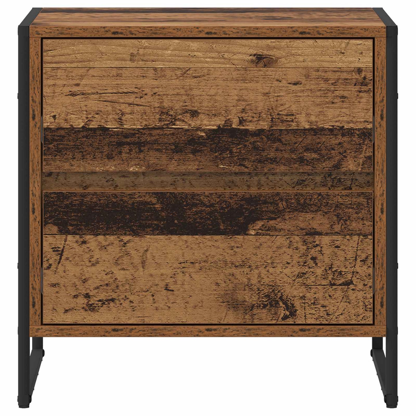 vidaXL Bedside Table 2 pcs Old Wood 50 x 39.5 x 50 cm Engineered Wood