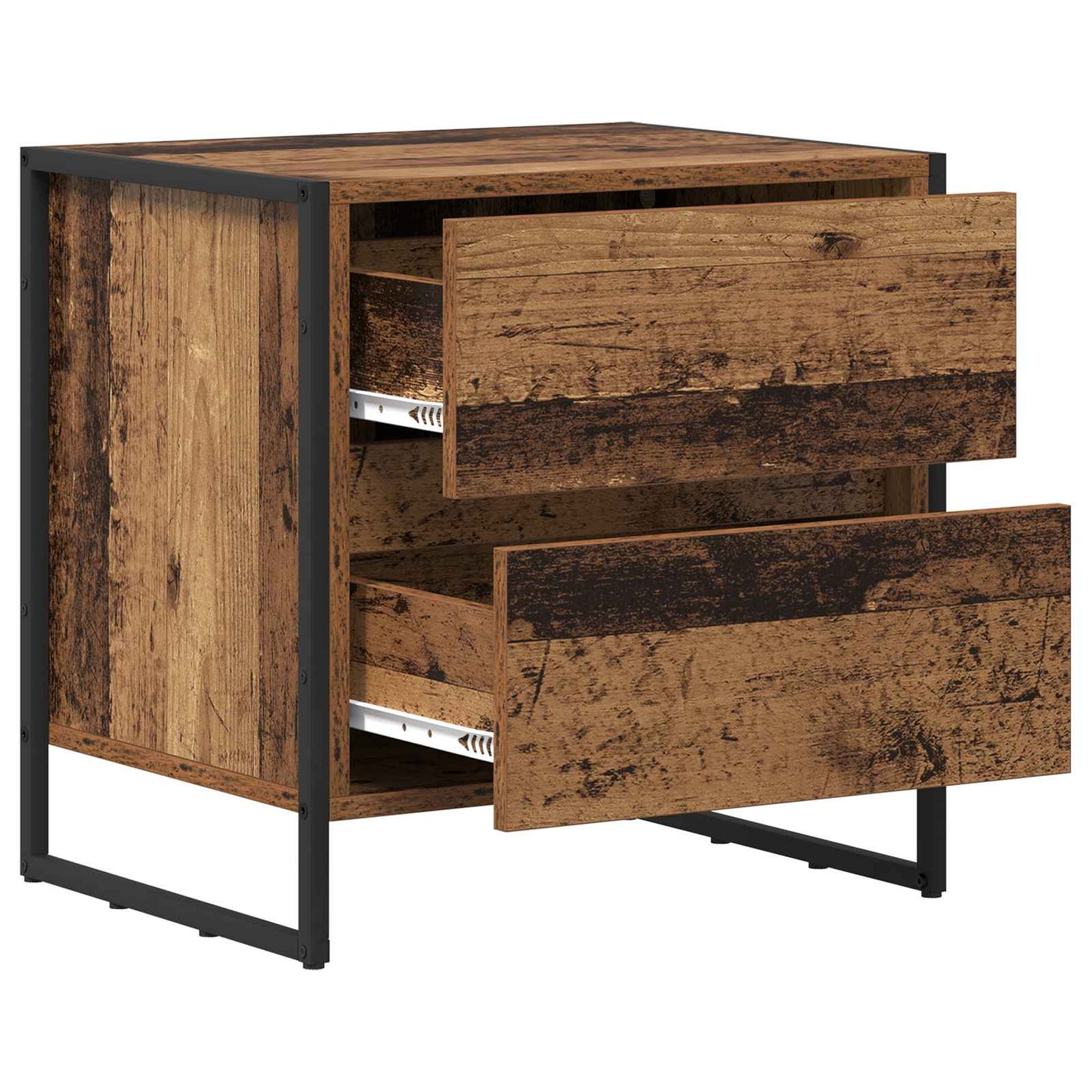 vidaXL Bedside Table 2 pcs Old Wood 50 x 39.5 x 50 cm Engineered Wood