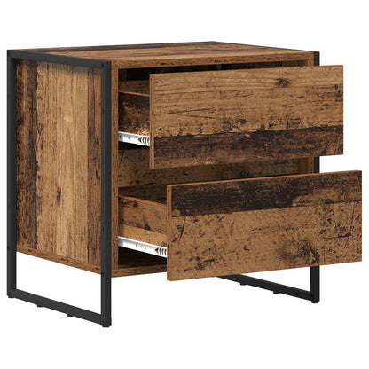 vidaXL Bedside Table 2 pcs Old Wood 50 x 39.5 x 50 cm Engineered Wood