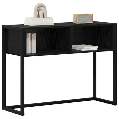 vidaXL End Table Black Oak 100 x 36 x 75 cm Engineered Wood