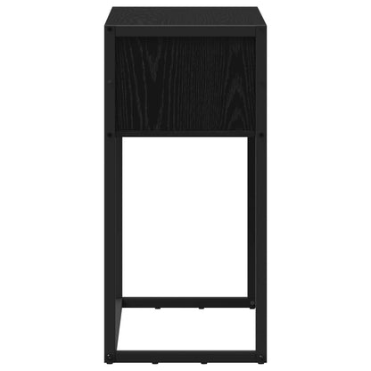 vidaXL End Table Black Oak 100 x 36 x 75 cm Engineered Wood