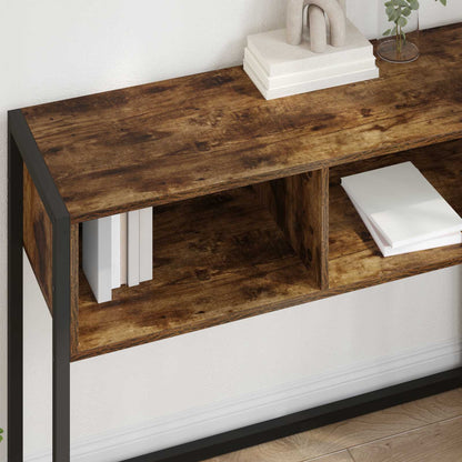 vidaXL End Table Smoked Oak 100 x 36 x 75 cm Engineered Wood