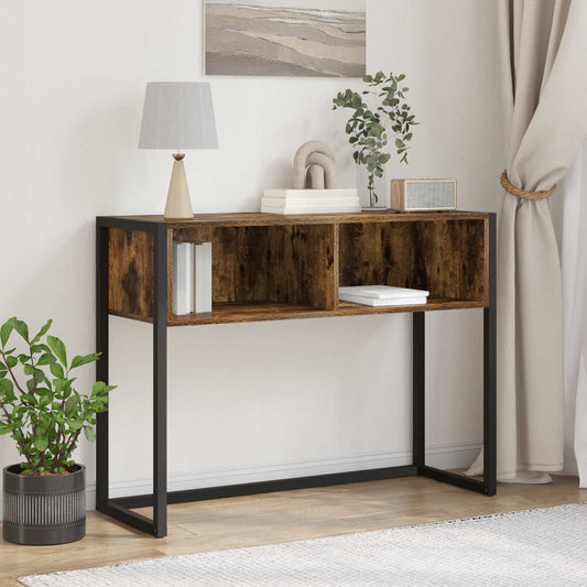 vidaXL End Table Smoked Oak 100 x 36 x 75 cm Engineered Wood