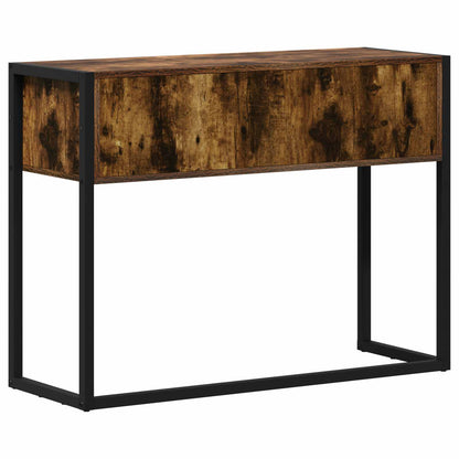 vidaXL End Table Smoked Oak 100 x 36 x 75 cm Engineered Wood
