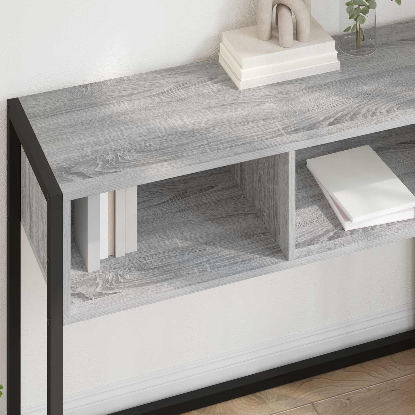 vidaXL End Table Grey Sonoma 100 x 36 x 75 cm Engineered Wood