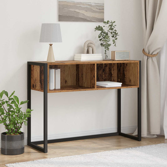 vidaXL End Table Old Wood 100 x 36 x 75 cm Engineered Wood