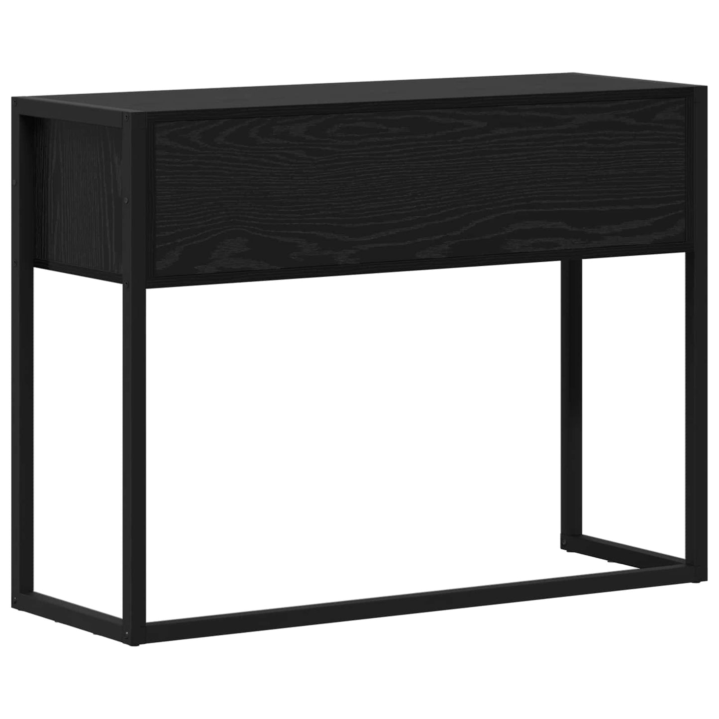 vidaXL End Table Black Oak 100 x 36 x 75 cm Engineered Wood