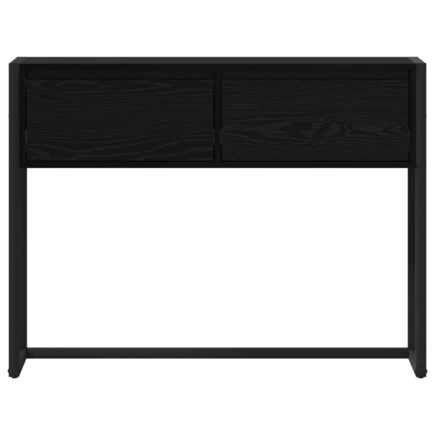vidaXL End Table Black Oak 100 x 36 x 75 cm Engineered Wood