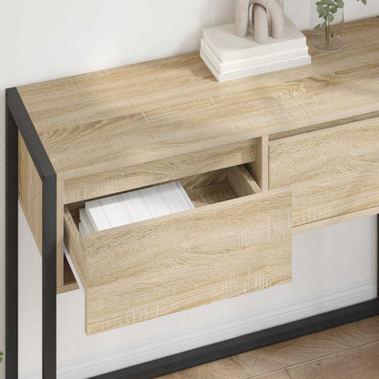 vidaXL End Table with Drawer Sonoma 100 x 36 x 75 cm Engineered Wood
