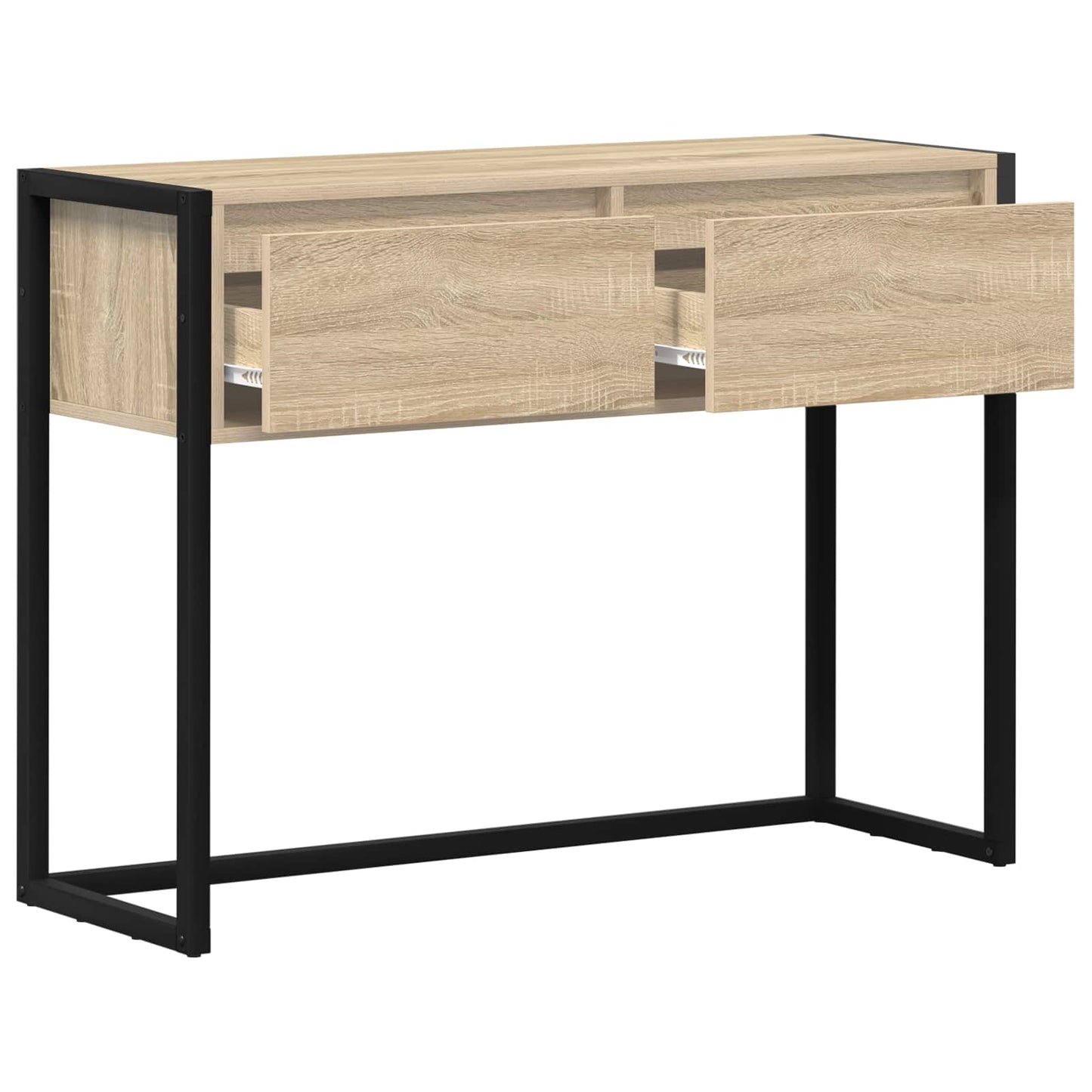 vidaXL End Table with Drawer Sonoma 100 x 36 x 75 cm Engineered Wood