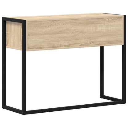 vidaXL End Table with Drawer Sonoma 100 x 36 x 75 cm Engineered Wood