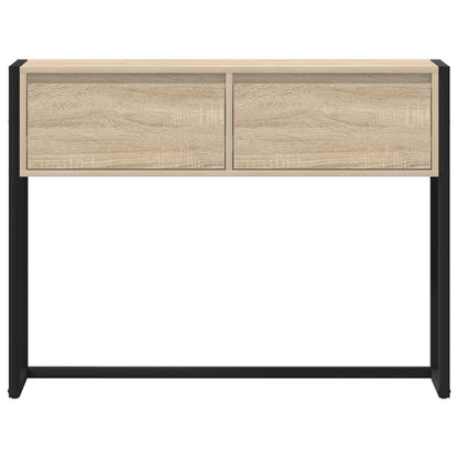 vidaXL End Table with Drawer Sonoma 100 x 36 x 75 cm Engineered Wood