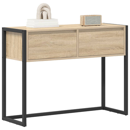 vidaXL End Table with Drawer Sonoma 100 x 36 x 75 cm Engineered Wood
