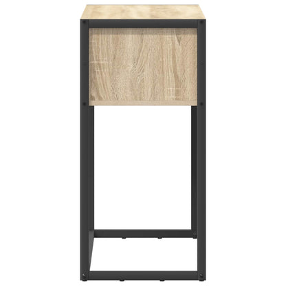 vidaXL End Table with Drawer Sonoma 100 x 36 x 75 cm Engineered Wood