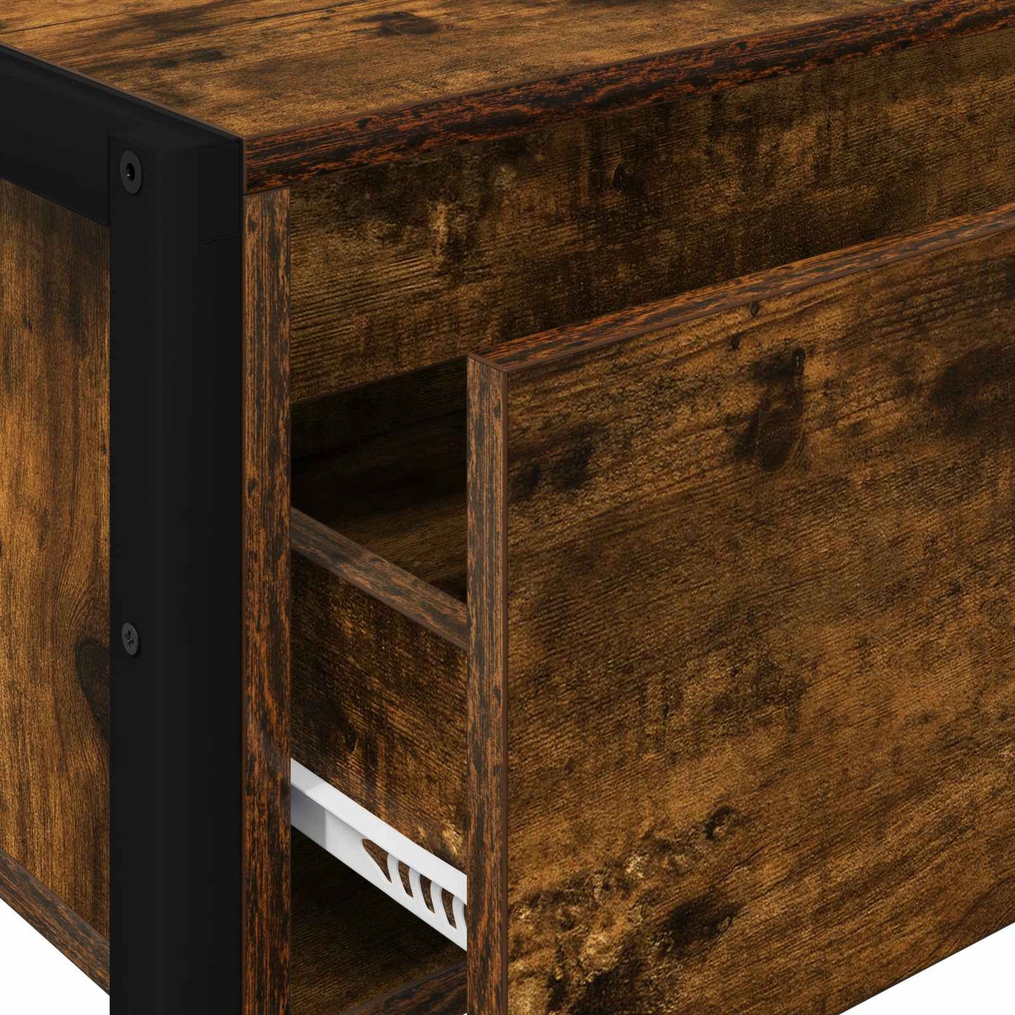vidaXL End Table Smoke Oak 100 x 36 x 75 cm Engineered Wood