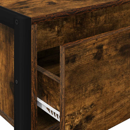 vidaXL End Table Smoke Oak 100 x 36 x 75 cm Engineered Wood