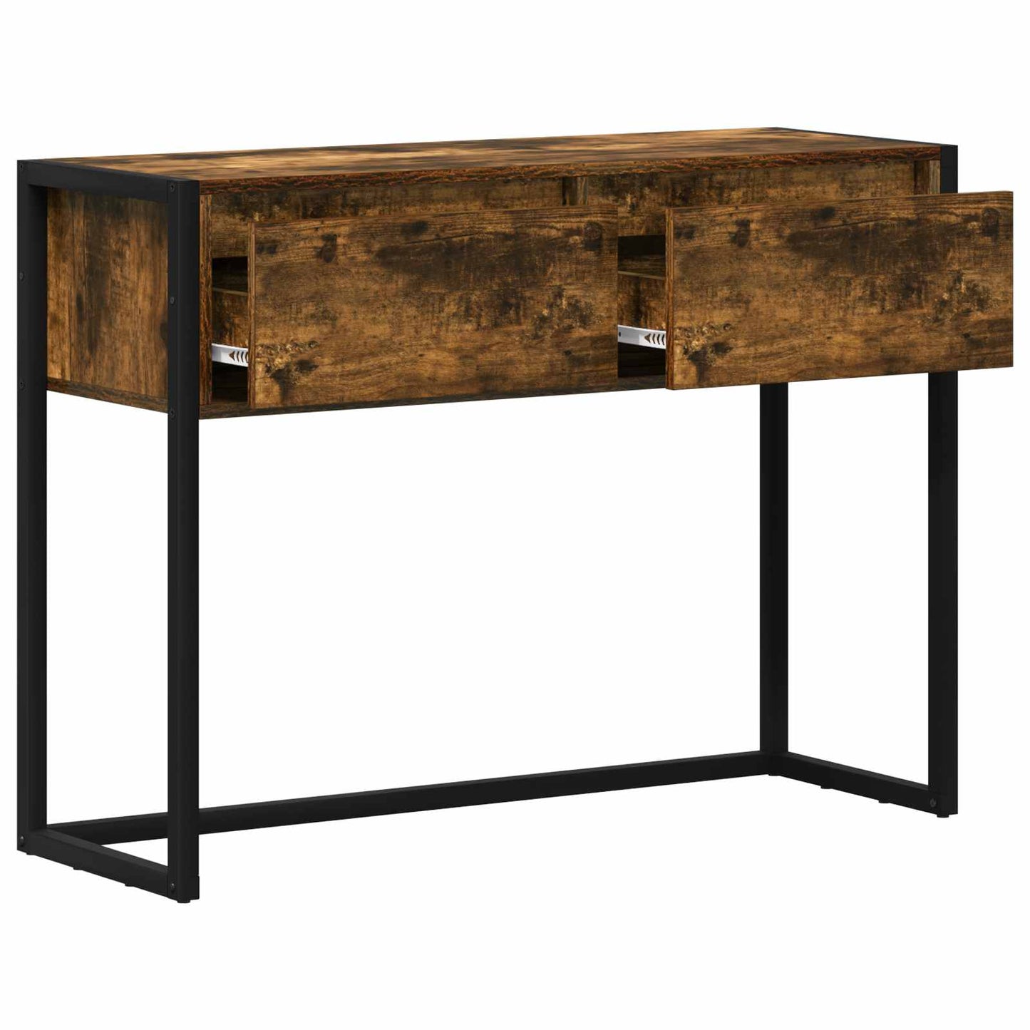 vidaXL End Table Smoke Oak 100 x 36 x 75 cm Engineered Wood