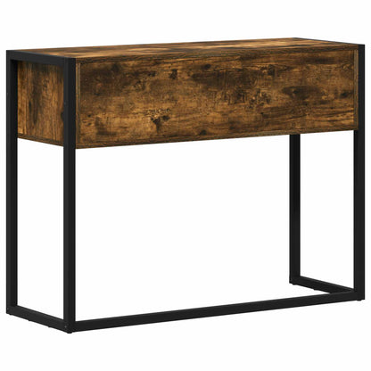 vidaXL End Table Smoke Oak 100 x 36 x 75 cm Engineered Wood