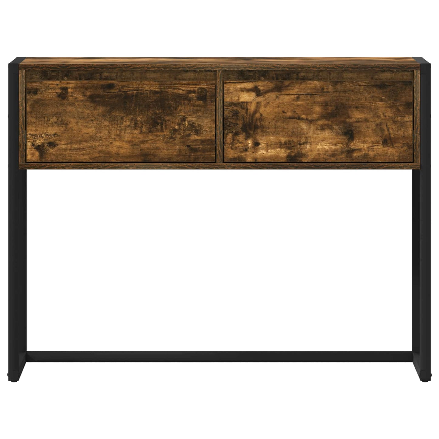 vidaXL End Table Smoke Oak 100 x 36 x 75 cm Engineered Wood