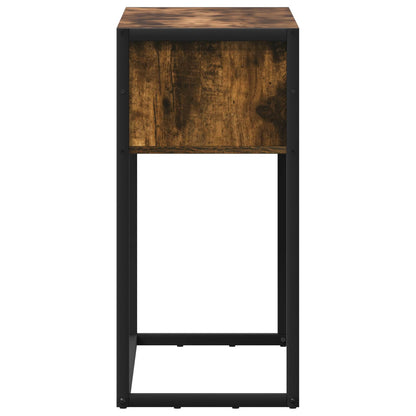vidaXL End Table Smoke Oak 100 x 36 x 75 cm Engineered Wood