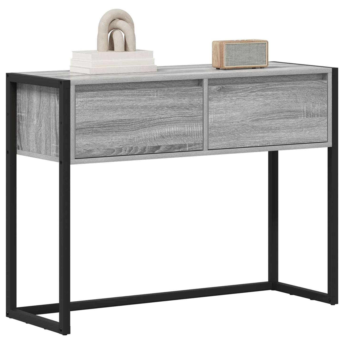 vidaXL End Table Grey Sonoma 100 x 36 x 75 cm Engineered Wood
