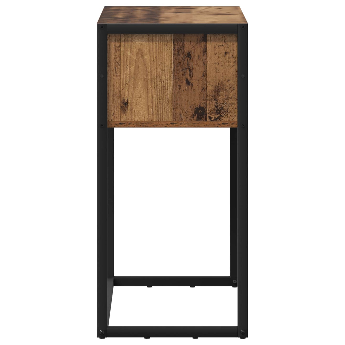 vidaXL End Table with Drawer Old Wood 100 x 36 x 75 cm Engineered Wood