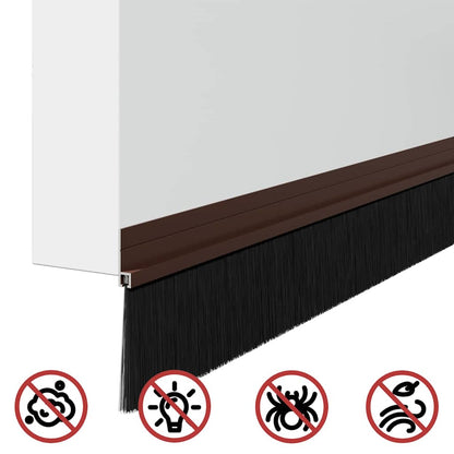 vidaXL Self-adhesive Door Brush Seals 2 pcs 100 cm Aluminium Alloy