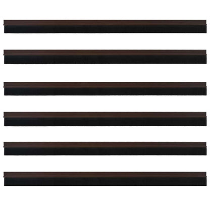 vidaXL Self-adhesive Door Brush Seals 6 pcs 100 cm Aluminium Alloy