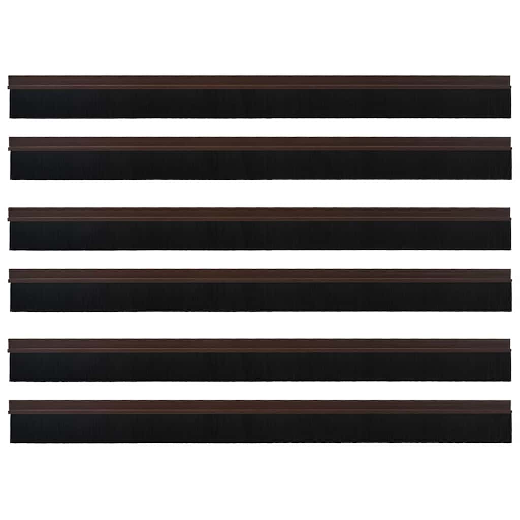 vidaXL Self-adhesive Door Brush Seals 6 pcs 100 cm Aluminium Alloy