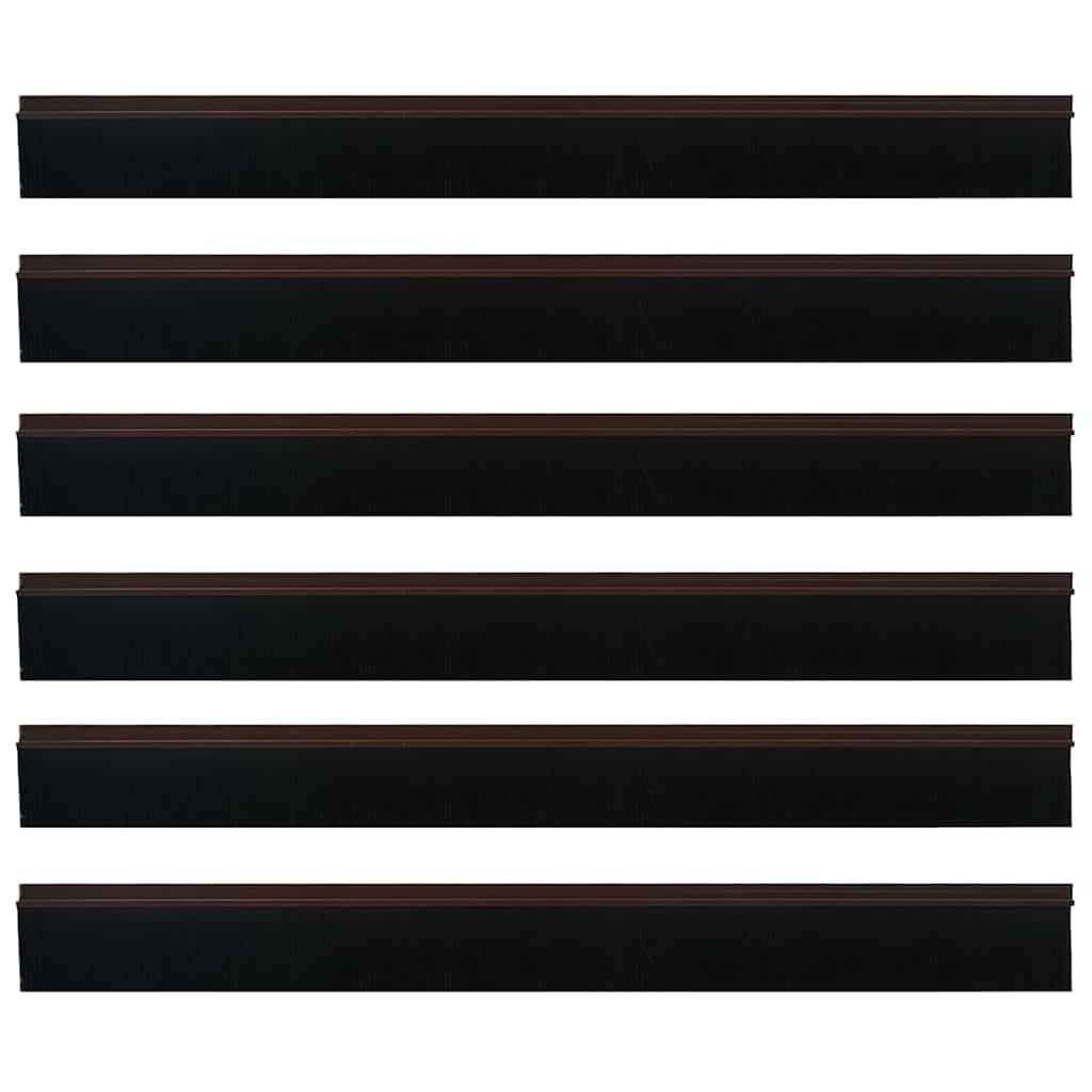 vidaXL Self-adhesive Door Brush Seals 6 pcs 100 cm Aluminium Alloy