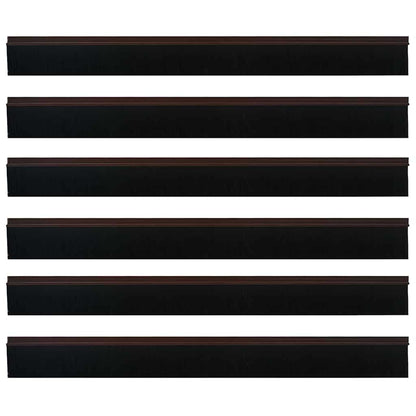 vidaXL Self-adhesive Door Brush Seals 6 pcs 100 cm Aluminium Alloy