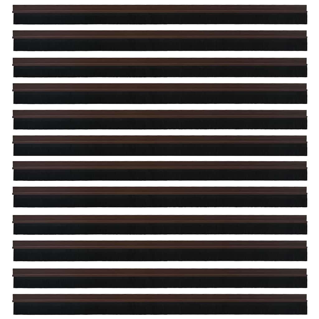 vidaXL Self-adhesive Door Brush Seals 12 pcs 100 cm Aluminium Alloy