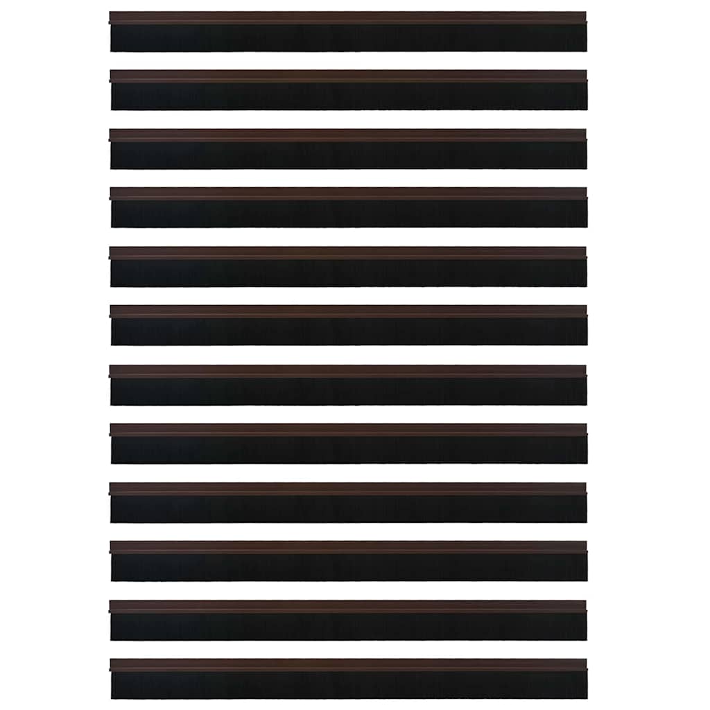 vidaXL Self-adhesive Door Brush Seals 12 pcs 100 cm Aluminium Alloy