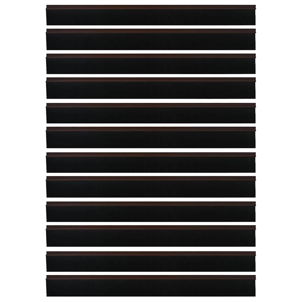 vidaXL Self-adhesive Door Brush Seals 12 pcs 100 cm Aluminium Alloy