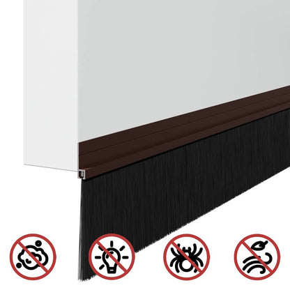 vidaXL Self-adhesive Door Brush Seals 12 pcs 100 cm Aluminium Alloy