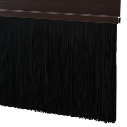 vidaXL Self-adhesive Door Brush Seals 12 pcs Brown 100 cm