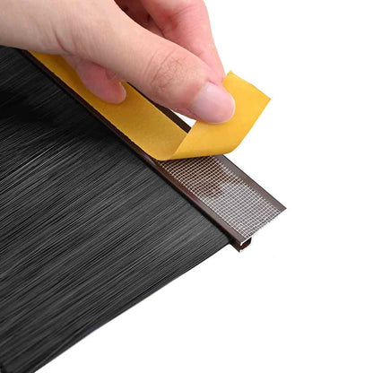 vidaXL Self-adhesive Door Brush Seals 12 pcs Brown 100 cm